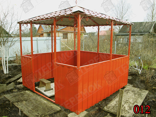 Беседка Стандарт с профнастилом