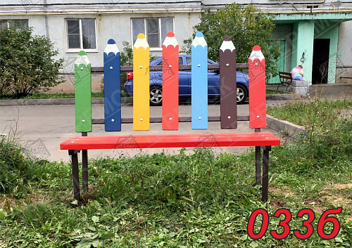 Скамейка Карандаши